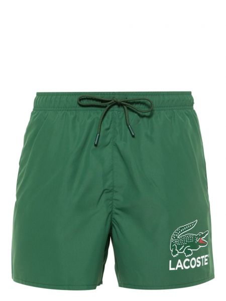Pantaloni scurți cu imagine Lacoste verde