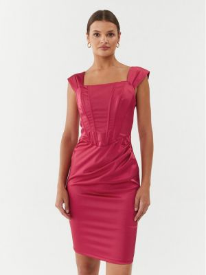 Koktel haljina slim fit Rinascimento ružičasta