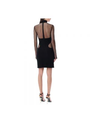 Sukienka mini z siateczką Tom Ford czarna