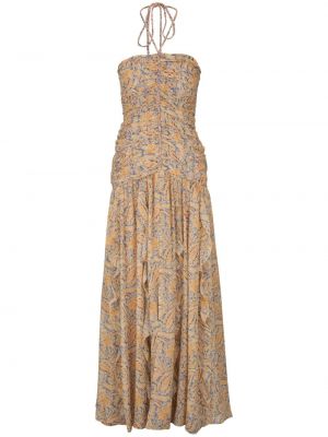 Jedwabna sukienka koktajlowa z nadrukiem z wzorem paisley Veronica Beard