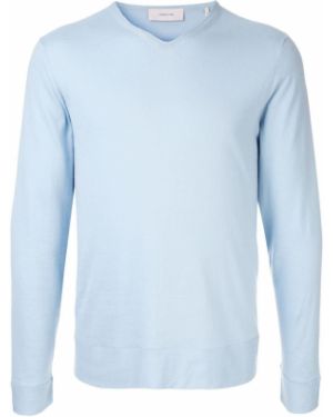 Jersey con escote v de tela jersey Cerruti 1881 azul