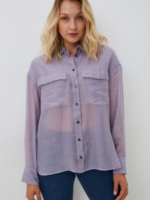 Блузка Calvin Klein Jeans фиолетовая