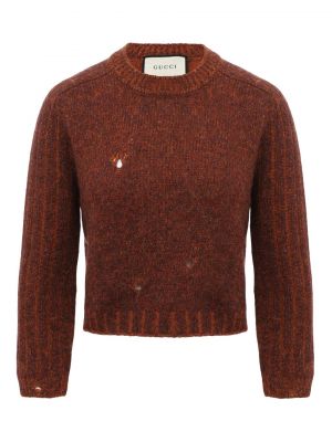 Шерстяной свитер Gucci коричневый