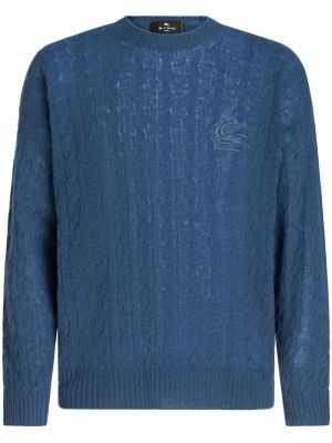 Kašmírový sveter Etro modrá