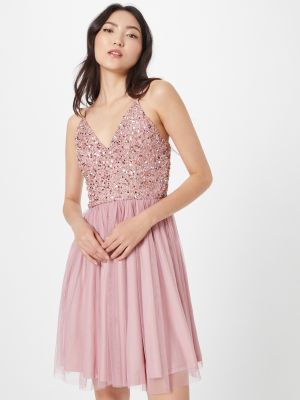 Κοκτέιλ φόρεμα με χάντρες με δαντέλα Lace & Beads