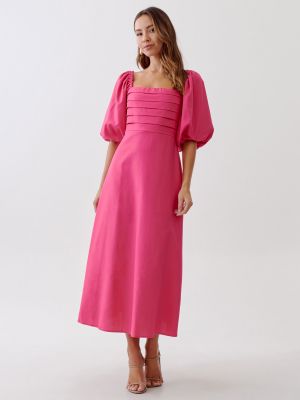 Rochie tip cămașă Tussah roz