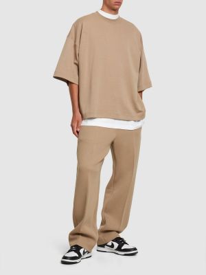 Fleecová košile s krátkými rukávy Nike khaki