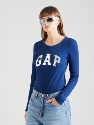 Тениска с дълъг ръкав Gap синьо