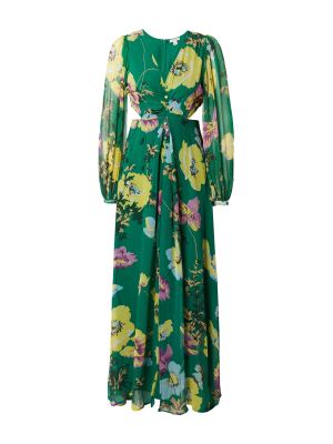 Rochie lunga cu nasturi cu model floral Oasis verde