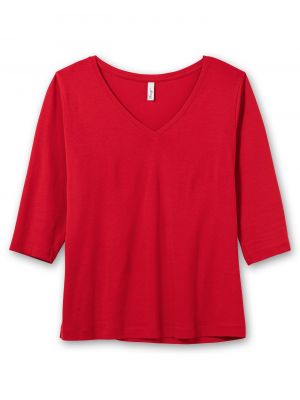 T-shirt Sheego rouge