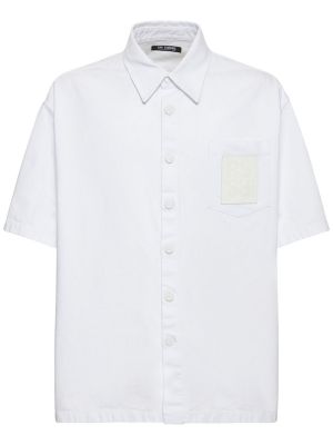 Koszula bawełniana oversize Raf Simons biała