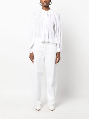 Hemd mit plisseefalten Marant Etoile weiß