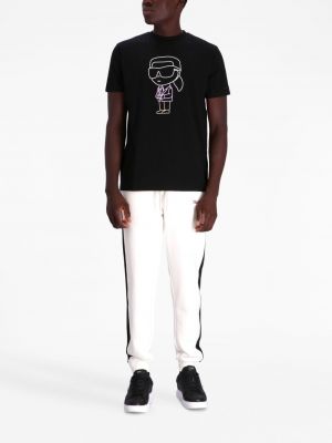 T-shirt mit print Karl Lagerfeld schwarz