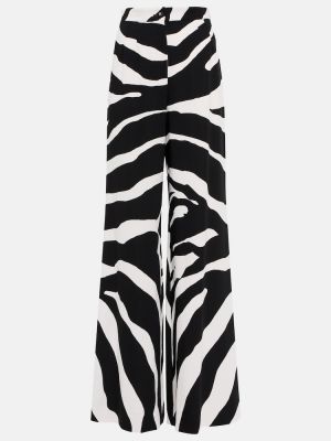 Zebra mintás laza szabású nadrág nyomtatás Dolce&gabbana