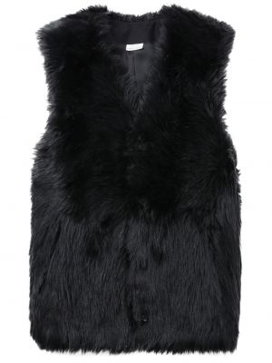 Kažokādas veste ar v veida izgriezumu Black Comme Des Garçons melns