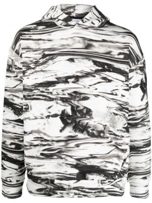 Hanorac cu glugă din bumbac cu imagine cu imprimeu abstract Calvin Klein