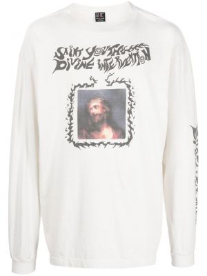 T-shirt à imprimé avec manches longues Saint Mxxxxxx blanc