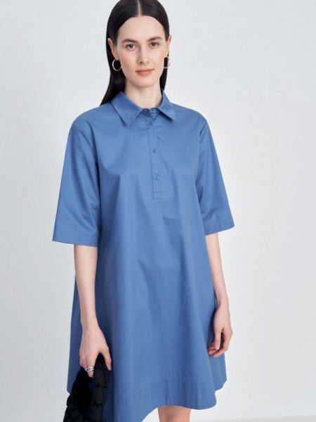 Платье-рубашка Finn Flare синее