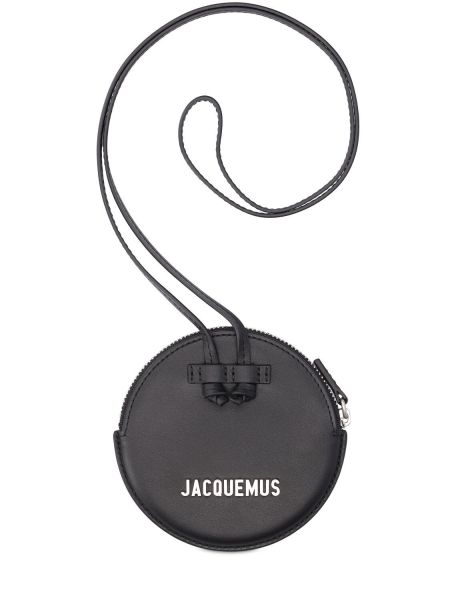 Kožená crossbody kabelka Jacquemus čierna