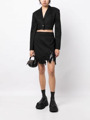 Sukně s oděrkami Natasha Zinko černé