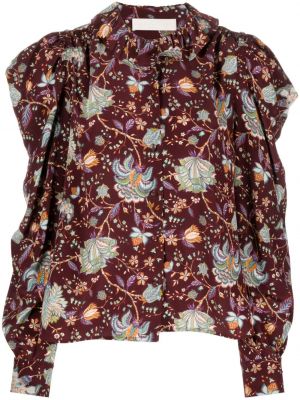 Bluză de mătase cu model floral cu imagine Ulla Johnson