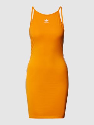 Sukienka mini slim fit Adidas pomarańczowa
