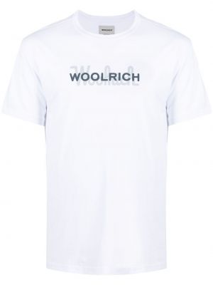 Camiseta con estampado Woolrich blanco