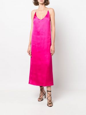 Saténové koktejlové šaty Blanca Vita růžové