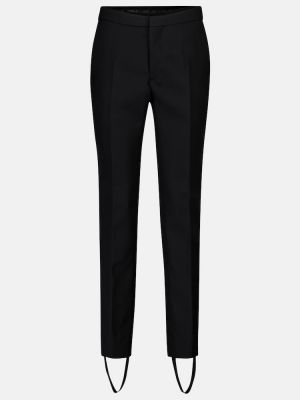 Μάλλινο παντελόνι με ίσιο πόδι με ψηλή μέση Wardrobe.nyc μαύρο