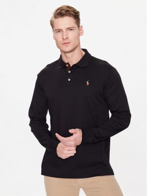 Polo marškinėliai slim fit Polo Ralph Lauren juoda