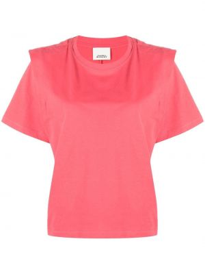 T-shirt a maniche corte con scollo tondo Isabel Marant rosa