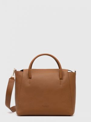 Шкіряна сумка шопер Marc O'polo коричнева