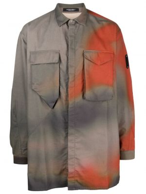 Hemd aus baumwoll mit print mit farbverlauf A-cold-wall* grau