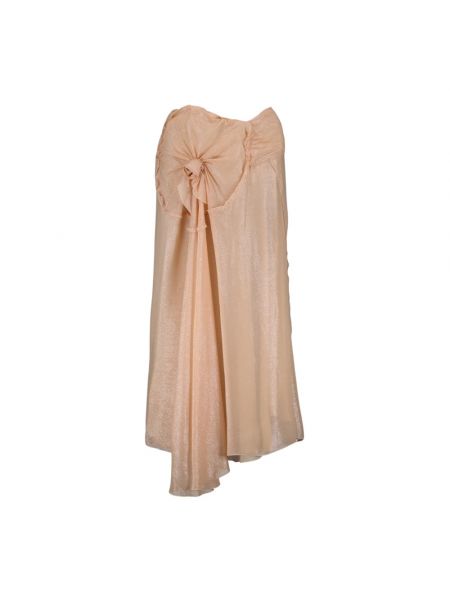 Rozkloszowana sukienka w kwiatki Victoria Beckham różowa