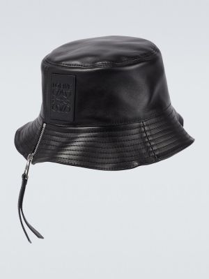 Usnjena kapa Loewe črna