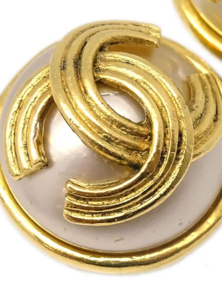 Ohrring mit perlen Chanel Pre-owned gold