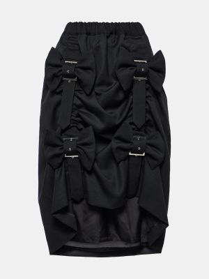 Шерстяная юбка миди Noir Kei Ninomiya черная