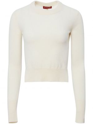 Sweter z kaszmiru z okrągłym dekoltem Altuzarra biały