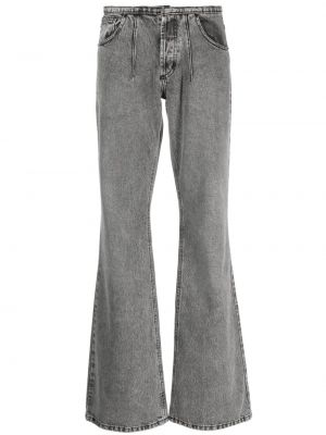 Zvonové džíny s nízkým pasem The Mannei šedé