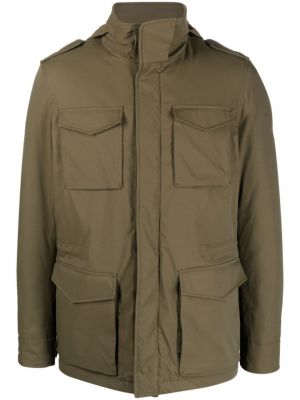 Pernata jakna s kapuljačom Herno zelena