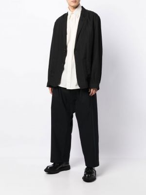 Hose ausgestellt mit plisseefalten Comme Des Garçons Homme Plus schwarz