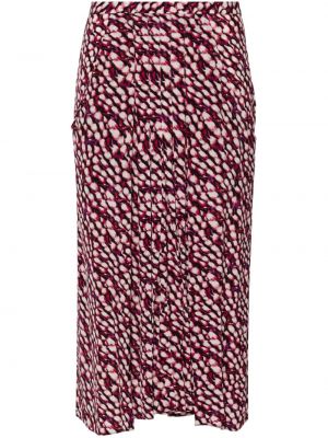 Plisovaná midi sukňa Marant Etoile ružová