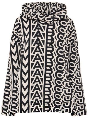 Bluza z kapturem bawełniana oversize Marc Jacobs czarna