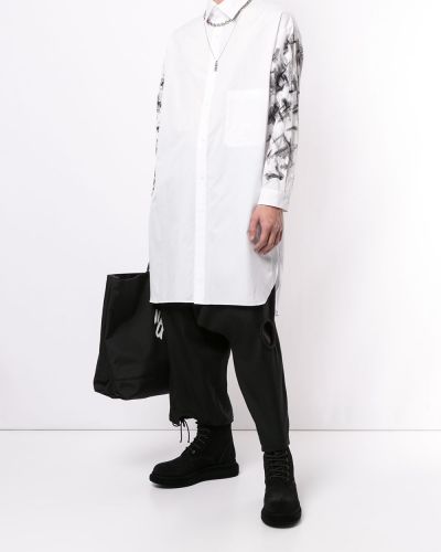 Camisa con estampado abstracto Yohji Yamamoto blanco
