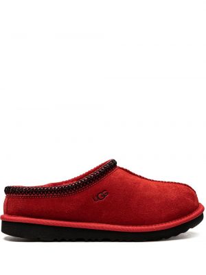 Papuci de casă din piele de căprioară fără toc slip-on Ugg - roșu