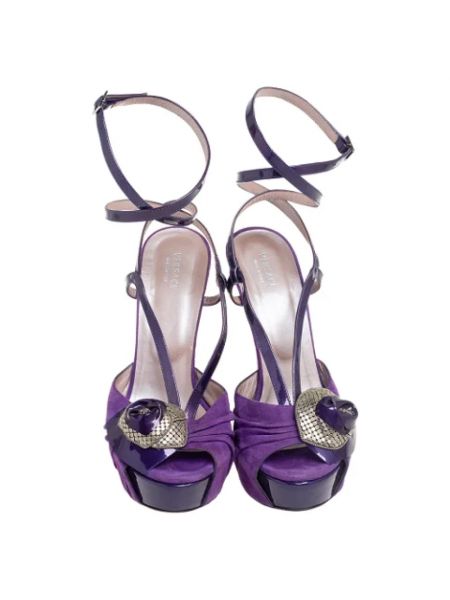 Calzado de cuero Versace Pre-owned violeta
