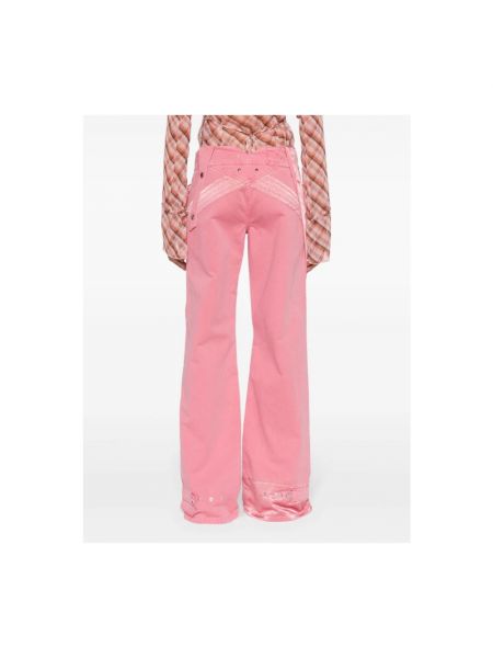 Pantalones de algodón Blumarine rosa