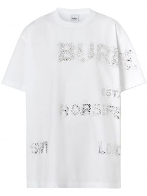 Överdimensionerad t-shirt Burberry vit