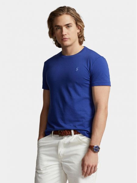 Поло тениска slim Polo Ralph Lauren синьо