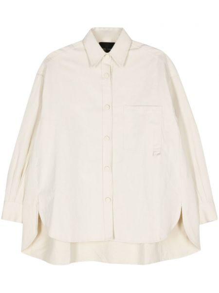 Chemise longue avec poches Roberto Collina beige